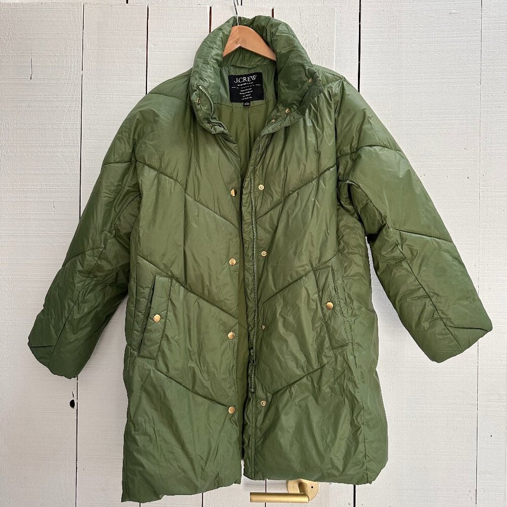 J. Crew Signature Puffer in Green